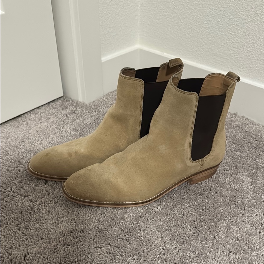 Tan Suede Chelsea Boots